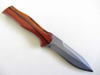 Spear Point Hunter's Knife - Stainless Steel Blade - Handmade Cocobolo Wood Handle 1 small
