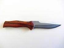 Spear Point Hunter's Knife - Stainless Steel Blade - Handmade Cocobolo Wood Handle 6 small
