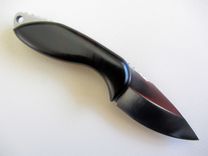 Skinner Blade Knife - Macassar Ebony Wood Handle - Stainless Steel Blade - Black Leather Sheath 3 small
