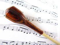 Music Conductors Baton - Handmade-Cocobolo Wood Handle And Poplar Wood Tip 5 small