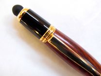 Touch Screen Stylus_Cocobolo Wood Writing Pen_Wall Street Ll Style_Gold Twist Pen 1 small