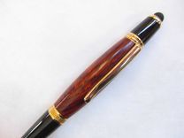 Touch Screen Stylus_Cocobolo Wood Writing Pen_Wall Street Ll Style_Gold Twist Pen 3 small
