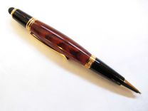 Touch Screen Stylus_Cocobolo Wood Writing Pen_Wall Street Ll Style_Gold Twist Pen 4 small