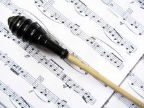 Music Conductors Baton - Handmade - Ebony Wood Handle And Poplar Wood Tip - Steampunk 6 small