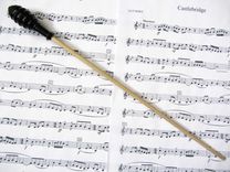 Music Conductors Baton - Handmade - Ebony Wood Handle And Poplar Wood Tip - Steampunk 3 small