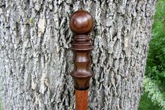 Walking Stick / Walking Cane - East Indian Rosewood, Ebony, And Brazilian Cherry 1 small