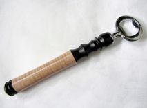 Chromed Bottle Opener Handmade Ebony And Curly Maple Wood Handle 5 small