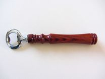 Chromed Bottle Opener With Handmade Cocobolo Wood Handle 2 small