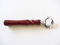 Chromed Bottle Opener With Handmade Cocobolo Wood Handle 3 small