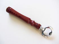 Chromed Bottle Opener With Handmade Cocobolo Wood Handle 4 small