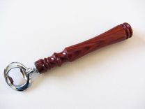 Chromed Bottle Opener With Handmade Cocobolo Wood Handle 5 small