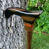 Walking Cane/ Walking Stick - Macassar Ebony, Blood Wood, Black Walnut 38 1/4 1 small