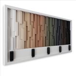 Modern Wood Wall Coat Rack With Fold Down Hooks 18x36 5 small