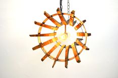 Wine Barrel Stave Chandelier - Portunus - Made From Reclaimed California Wine Barrels 2 small