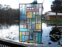 Stained Glass Panel Patchwork Quilt Window Valance Stained Glass Quilt 1 small