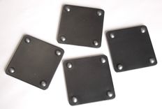 Industrial Chic Coasters; Steel Beverage Coaster Sets 6 small