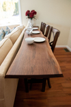 Live Edge Sofa Table With Seating, Behind Couch Table With Metal Legs, Home Bar Height Table 3 small