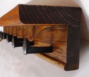 Rustic Railroad Spike Coat Rack; Reclaimed Wood Coat Racks 1 small