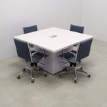 Square Shape Custom Conference Table, Laminate Top - Newton Meeting Table 2 small