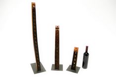 Wine Bottle Stopper Display - Baton - Made From Reclaimed California Wine Barrels - 100% Recycled! 2 small