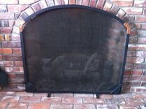 Custom Sized Fireplace Screen, Arched, Simple, Plain 5 small