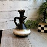 Vintage Decanter Black Gold And White Decor Small Glass Hand Painted Bottle Art 4 small