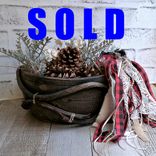 Rustic Bowl Handmade Primitive Bowl Pine Cone Arrangement Woodland Cabin Decor 1 small