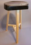 Contemporary Walnut Wood Stool 2 small