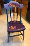 Vintage Chair Painted With Pansies 1 small