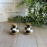 Elegant Checks Salt Pepper Shaker Checked Decor Buffalo Check Kitchen Decor 3 small
