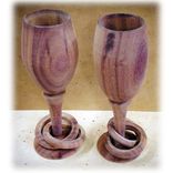 Toasting Glasses In Katalox (Wedding And 5th Year Anniversary) 2 small