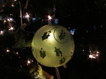 Crystallized Light Up Christmas Ball Holly Ornament Made With Genuine Crystals Bedazzled 2 small