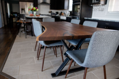 Live Edge Dining Table, Slab Dining Table, Black Walnut Dining Table, Live Edge Kitchen Table 3 small