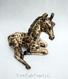 Bronze Sleepy Baby Giraffe 6 small