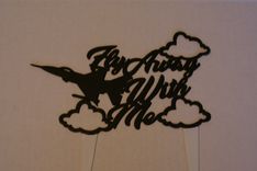 Cake Topper Object Word Wedding Birthday Custom Example 2 small