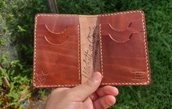 Handmade Leather Wallet Raeda Wickett & Craig Brown We The People Usa 6 small