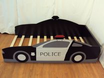 Police Car Twin Kids Bed Frame - Handcrafted - Police Themed Children's Bedroom Furniture 5 small