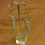 Chrome Plated Tornado Earrings 1 small