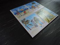 Beach Theme Ceramic Coasters 2 small