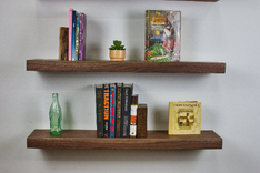 Wood Shelves, Wooden Bookshelf, Wooden Wall Shelves, Floating Wood Shelves, Natural Wood 3 small