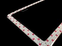 Polka Dot European Crystal Bling License Plate Frame Bedazzled Crystallized Vanity Car Pink White 3 small