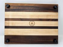 Maple And Walnut Wood Cutting Board With Juice Groove 6 small