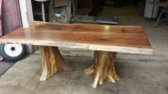 Walnut Live Edge Table With Custom Root Bases 5 small