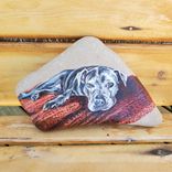 Pet Portrait On Rock - Custom Hand Painted Realistic Cat Or Dog Portrait On A Rock 2 small