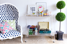 Rolling Acrylic Bar Cart 1 small