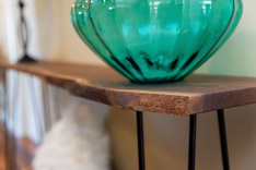 Live Edge Console Table, Black Walnut Entryway Table, Hallway Table, Foyer Table, Thin Console Table 4 small
