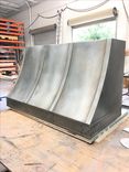 #113 Antique Style Zinc Range Hood With Custom Squares 3 small