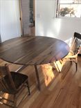 Mid Century Walnut Round Dining Table 1 small
