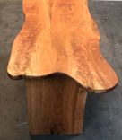 Table Or Bench In Cherry Tree Slab With Bookend Top And Flames And Live Edges 3 small