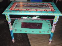 Hand Painted Small Table With Every Color 1 small